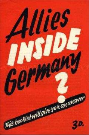 Exilschrift von Jürgen Kuczynski für die Errichtung der Zweiten Front und den Einmarsch der Alliierten in Hitler-Deutschlands (englisch)