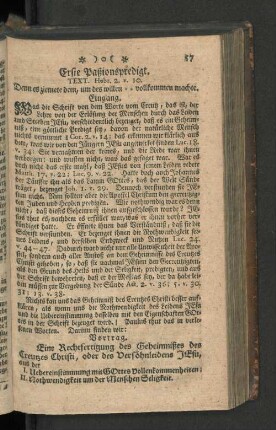 [Erste Paßionspredigt ... Fünfte Paßionspredigt am Charfreytage.]