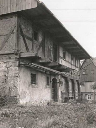 Umgebindehaus : Waltersdorf, altes Gutshaus mit Umgebinde und Fachwerk