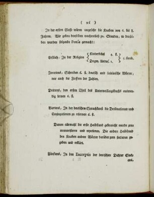 In der ersten Klasse[...] - Die achte Classe[...]