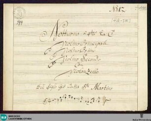 Divertimentos - Mus. Hs. 799 : vl, strings; C