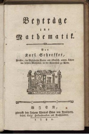 Beyträge zur Mathematik
