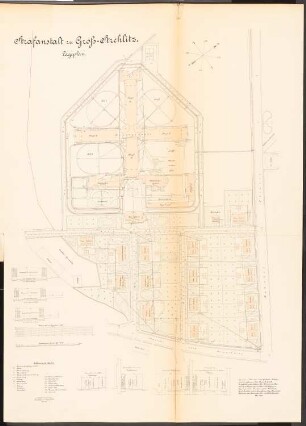 Gefängnis, Groß-Strehlitz: Lageplan 1:500