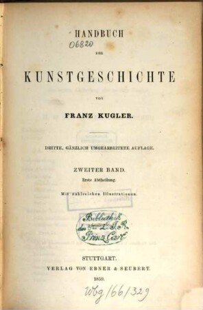 Handbuch der Kunstgeschichte. 2,1