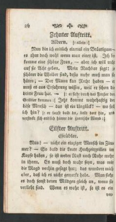 Zehnter Auftritt. Albern. |: allein :|