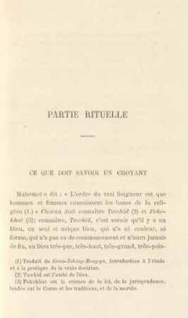 Partie rituelle