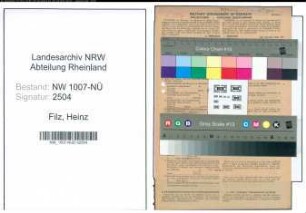 Entnazifizierung Heinz Filz , geb. 26.05.1920 (Friseurmeister)