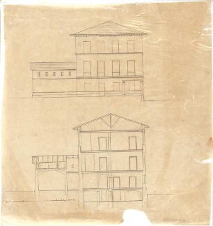 Reiffenstuel, Michael; Gebäudeentwürfe und Architekturdetails - Ansicht, Schnitt
