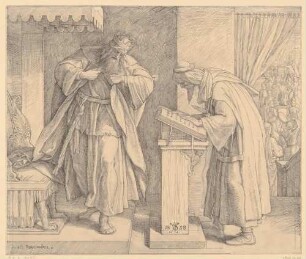Josias vernimmt des Herrn Wort aus dem Gesetzbuch