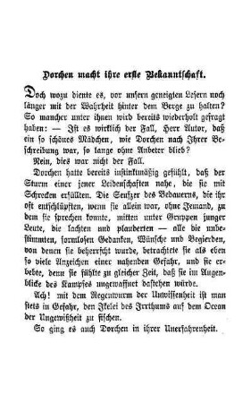 Dorchen macht ihre erste Bekanntschaft