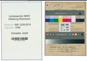 Entnazifizierung Adolf Schaefer , geb. 27.07.1911 (Maler)