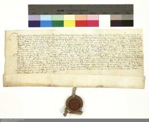 Revers Hans Reinhards von Berlichingen bezüglich der Belehnung mit zwei Vorwerken in Milz und weiteren im Einzelnen aufgeführten Lehen durch Johann Friedrich [von Schwalbach], Abt von Fulda