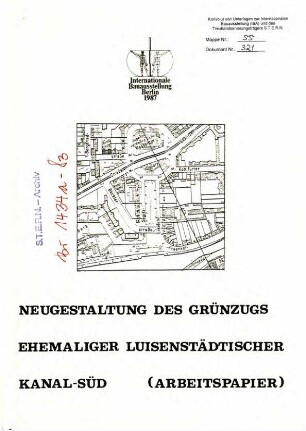 Arbeitspapier: Neugestaltung Grünzug ehemaliger Luisenstädtischer Kanal-Süd
