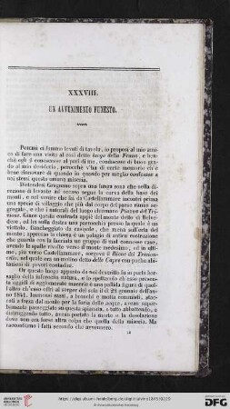 XXXVIII. Un avvenimento funesto