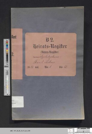 Heiratsregister Güldendorf 1913