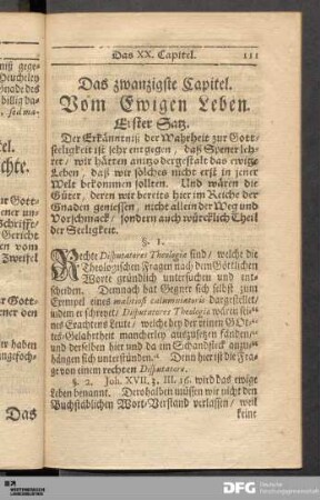 Das zwanzigste Capitel. Vom Ewigen Leben.