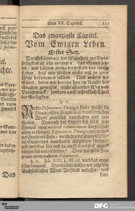 Das zwanzigste Capitel. Vom Ewigen Leben.