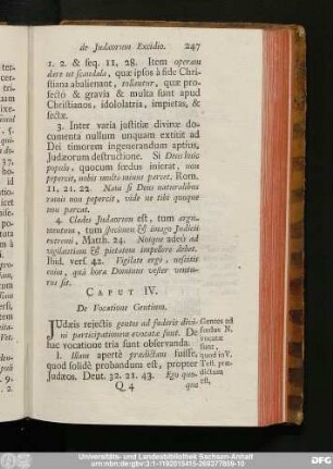 Caput IV. De Vocatione Gentium.