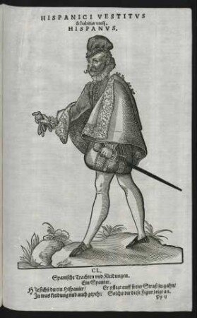 Hispanici Vestitus & habitus varii. Hispanus.