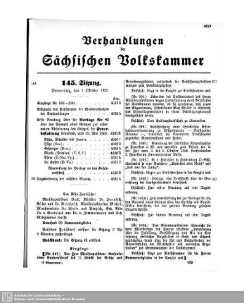 145. Sitzung