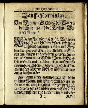 Tauff-Formular.