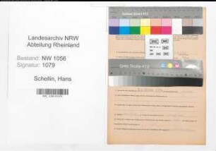 Entnazifizierung Hans Schellin , geb. 03.08.1921 ()