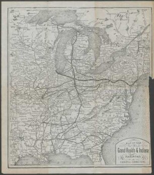 Map of the Grand Rapids & Indiana Railroad, and Principal Connections. : Randi McNally & Co., Map Engr's, Chicago.