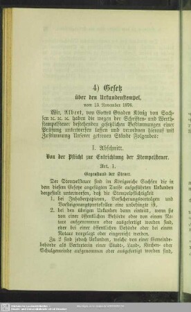4) Gesetz über den Urkundenstempel