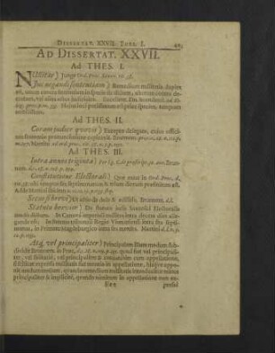 Ad Dissertat. XXVII. - XXIX.