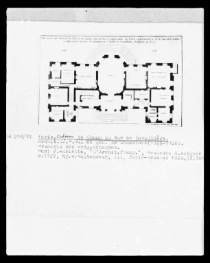 Paris, Château de Champs-sur-Marne, Grundriss des Erdgeschosses