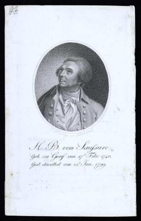 Saussure, Horace Bénédict de