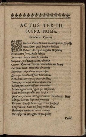 Scena Prima. Sandanis: Croesus.