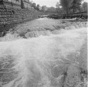 Hochwasserschäden in Freital-Hainsberg (wahrscheinlich bei Hochwasser der Wilden Weißeritz)