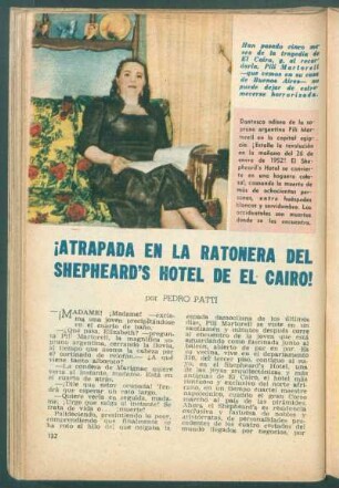 ¡Atrapada en la ratonera del Shepheard's Hotel de El Cairo!