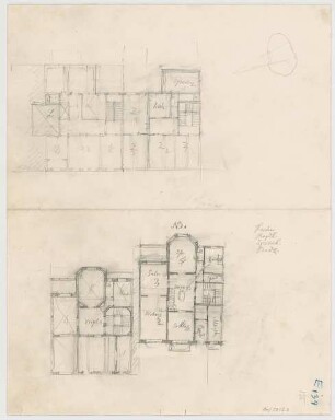 Thiersch, August ; München, Ismaningerstr.; Wohnbebauung - Grundrisse