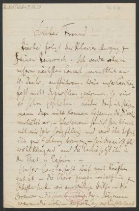 Brief an Franz Wüllner : 29.11.1864