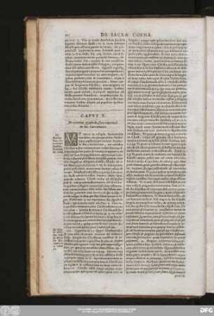 Caput V. De externis Symbolis, sive re[...] errenâ in hoc Sacramento.