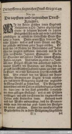 No. 99. Die tapffern und siegreichen Dreck-Kriegere