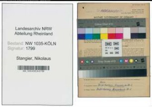 Entnazifizierung Nikolaus Stangier , geb. 09.02.1906 (Schlosser)
