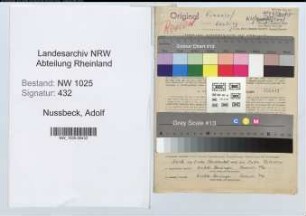 Entnazifizierung Adolf Nussbeck , geb. 20.07.1901 (Bankrat)