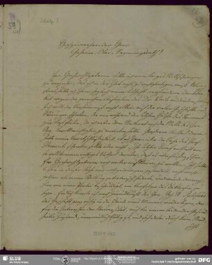 Eigenh. Brief von August Wilhelm von Schlegel an Johannes Schulze, Bonn, 11.11.1825