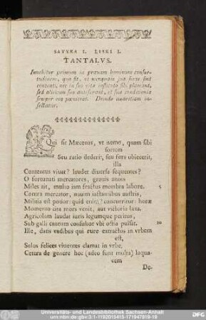 Satyra I. Tantalus.