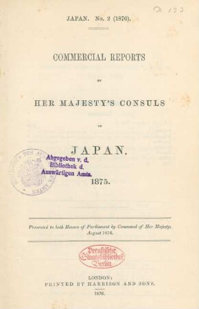 1875: Commercial reports from Her Majesty's consuls in Japan