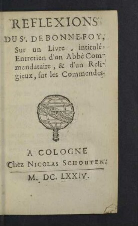 Reflexions du Sr. de Bonne-Foy