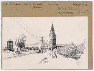 Schaubild: Kolonie Schillerhöhe. Berlin, Wedding, Oskarplatz (seit 1958 Louise-Schroeder-Platz)