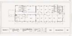 Engelhardt Hof, Berlin: Bauantrag Bauteil B (Bestand): Grundriss 1.Obergeschoss 1:100