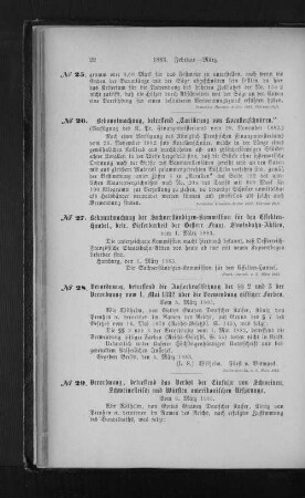 Nr. 29 Verordnung, betreffend das Verbot der Einfuhr von Schweinen, Schweinefleisch und Würsten amerikanischen Ursprungs