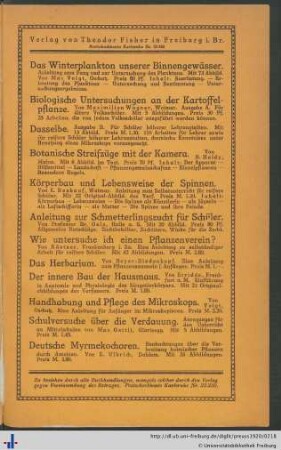 Verlag von Theodor Fisher in Freiburg i. Br.