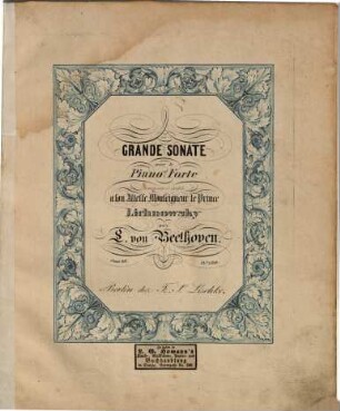 Grande sonate pour le piano forte : oeuv. 26