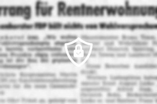 Vorrang für Rentnerwohnungen